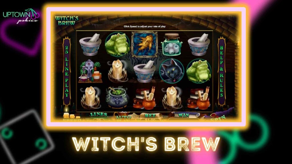 Get an overview of the Witch’s Brew game at Uptown Pokies AU.
