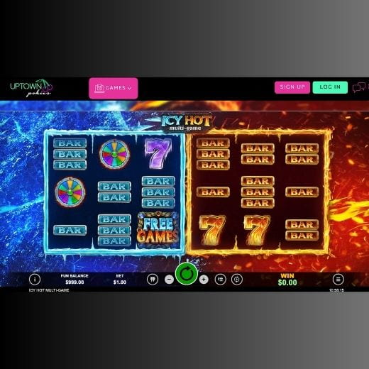 Uptown Pokies slots gameplay screen