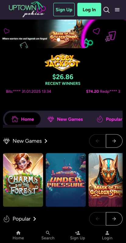 uptown pokie online casino